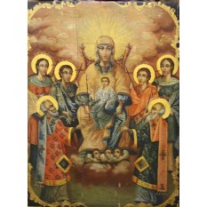 Icoana (scoala romaneasca, secol XIX) - Iisus cu Maica Domnului