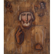 Icoana lemn fara ferecatura (Scoala romaneasca) - Sfantul Nicolae