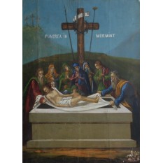 Icoana de lemn, Scoala romaneasca (Sec XX )-Punerea in mormant